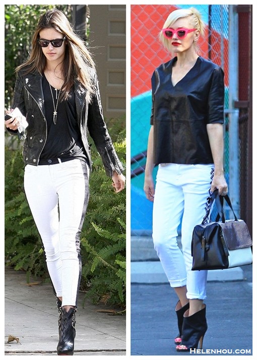 white jeans black boots outfit
